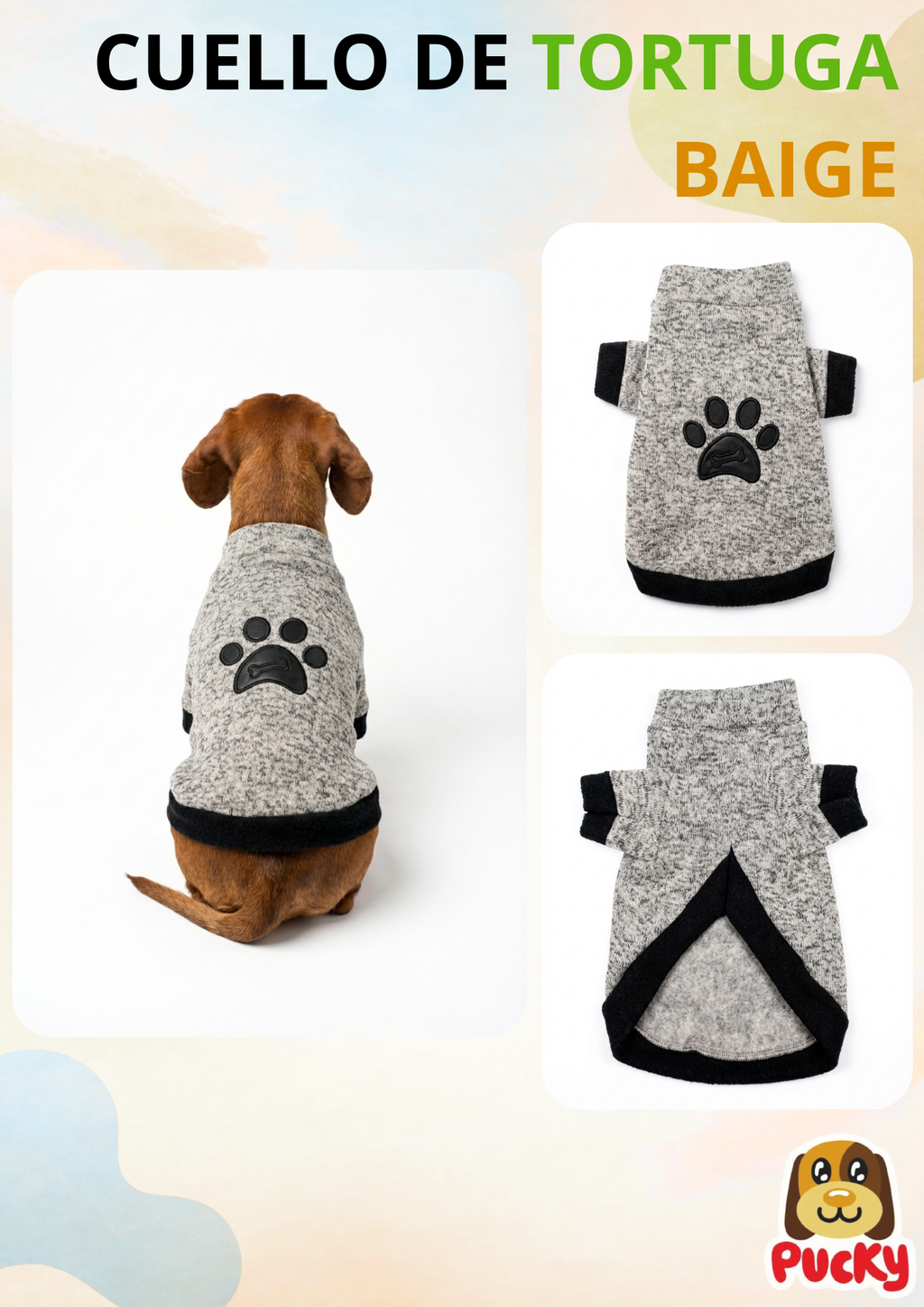 Suéter cuello de tortuga baige