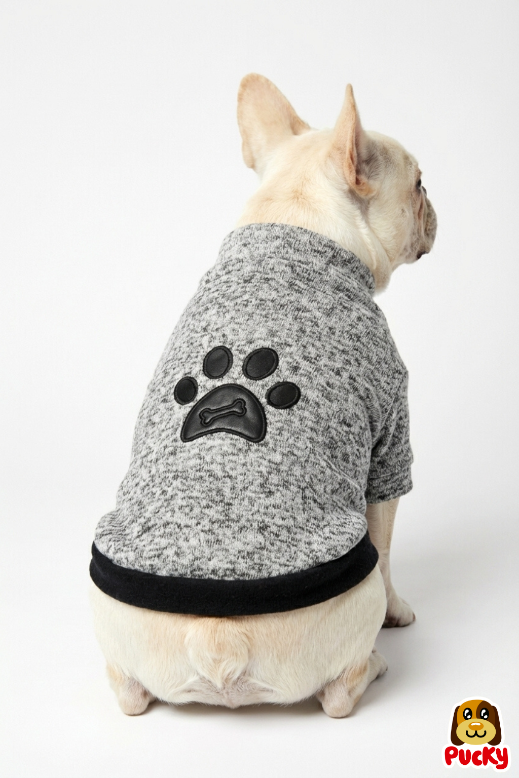 Suéter cuello de tortuga gris claro