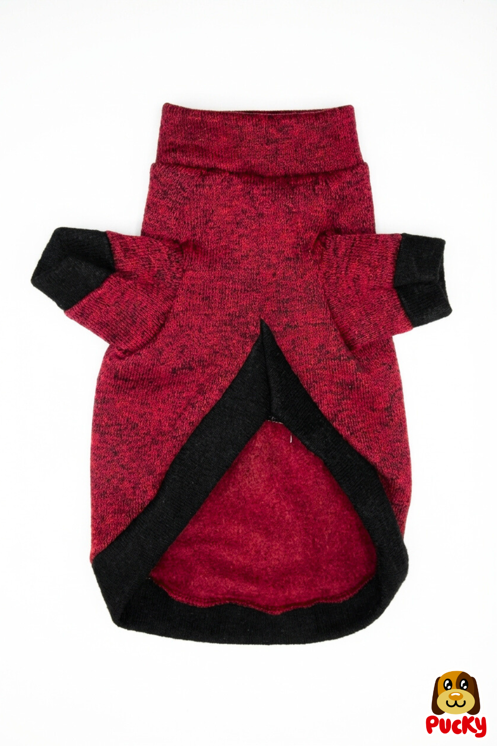 Suéter cuello de tortuga rojo